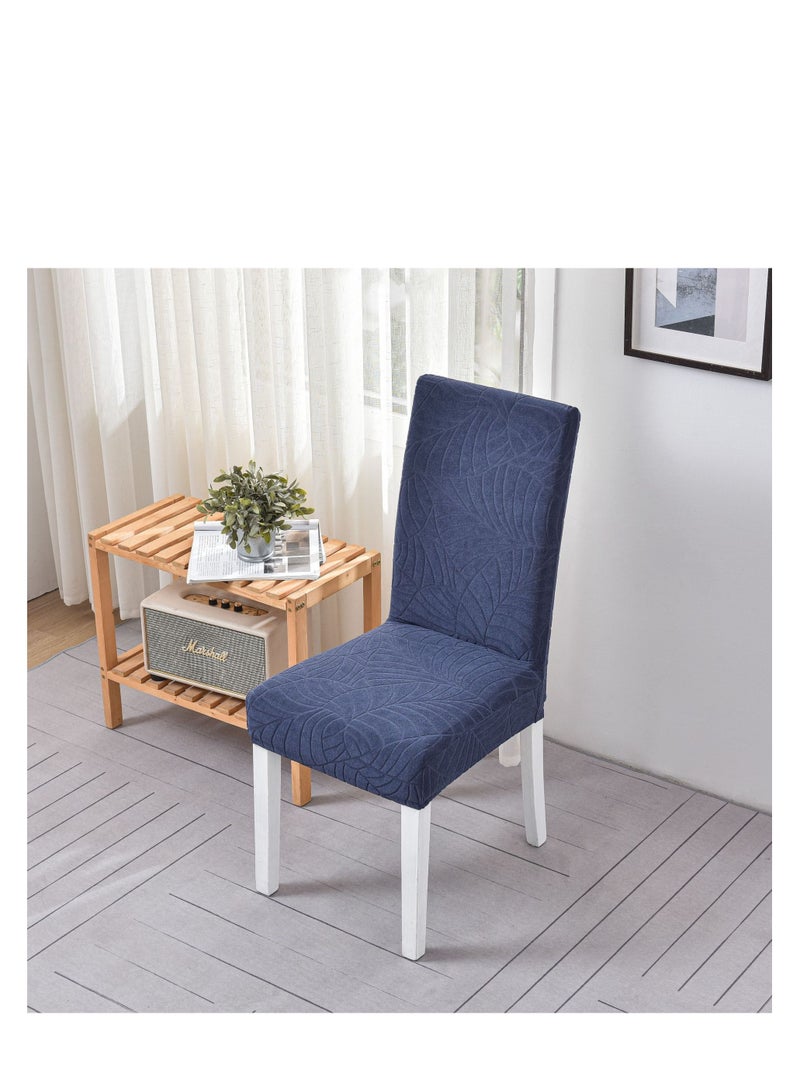 Y&D Chair Covers for Dining Room   Solid Stretch Covers Washable Kitchen Slip Jacquard Parson  Chairs Seat Slipcover - Image 1