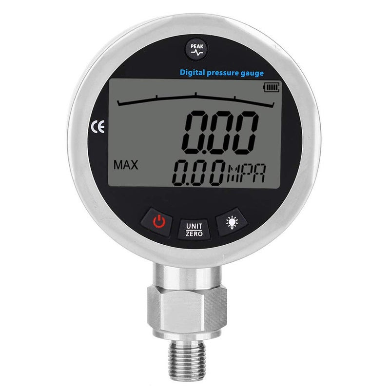 Stainless Steel Digital Pressure Gauge 40Mpa 5800PSI with LCD Display G1 4 Connector - Image 2