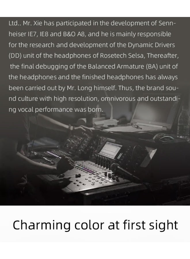 ROSESELSA Ceramics True Wireless Earbuds,In-Ear Earphone， HiFi Stereo Sound with 10mm DLC Driver, Dual Device Connection, ENC Noise Reduction, 60ms Low Latency Gaming Mode, 28H Playtime - Image 5