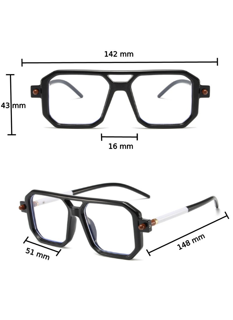 Urban Utility - Stylish Square Large Sunglasses for Women And Men, Durable, UV Protection, Trendy Eyewear, High-Quality Glasses, Fashionable Eyeglasses, Classic Shades, Designer Eyewear - Image 1