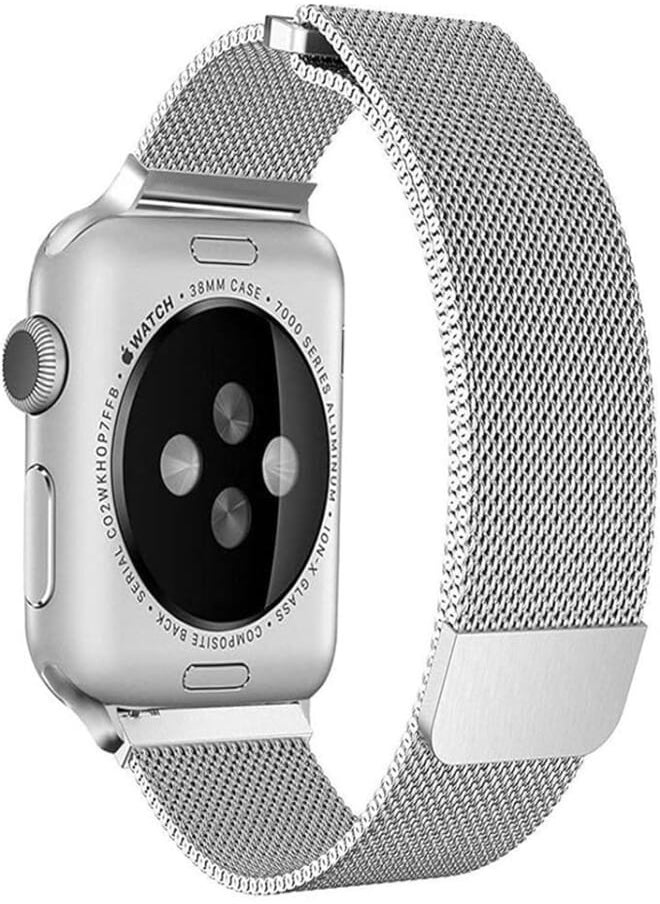 Generic - Generic 38mm Band for Apple Watch Compatible Stainless Steel Replacement Mesh Strap Bracelet for iWatch Series 1 Series 2 Series 3 Series 4 with Magnetic Closure Clasp 38mm - Image 1