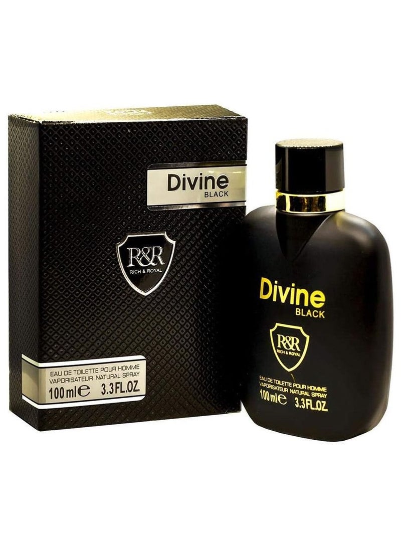 Divine Black Eau De Toilette Pour Homme 100ml