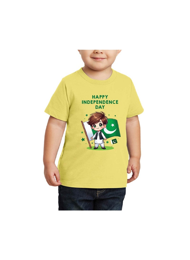 Generic - Pakistan Independence Day Kids Boys T-Shirt – Short Sleeve RoundNeck Cotton Tshirt-Ideal for Independence Day Celebrations,School Events - Image 1