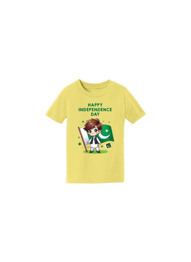 Generic - Pakistan Independence Day Kids Boys T-Shirt – Short Sleeve RoundNeck Cotton Tshirt-Ideal for Independence Day Celebrations,School Events - Image 1
