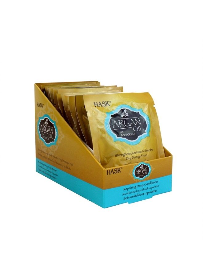HASK ARGAN Repairing Deep Conditioner Treatments for all hair types, color safe, gluten-free, sulfate-free, paraben-free - Pack of 12 - Image 1