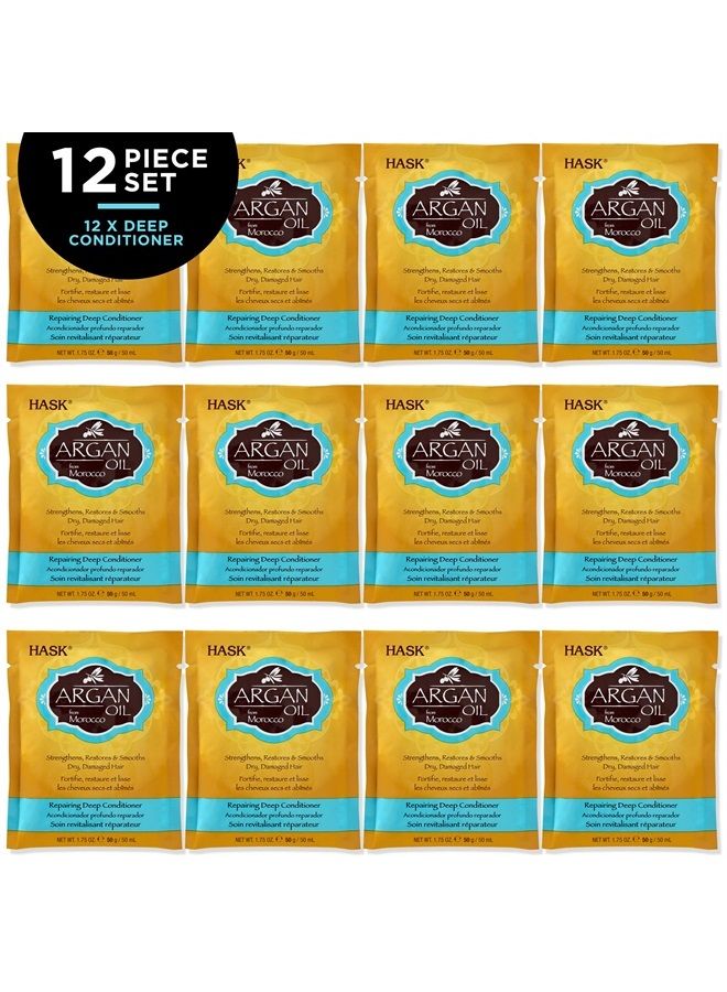 HASK ARGAN Repairing Deep Conditioner Treatments for all hair types, color safe, gluten-free, sulfate-free, paraben-free - Pack of 12 - Image 2