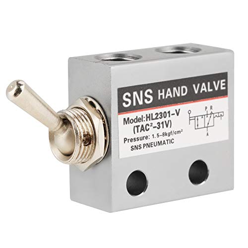 Hilitand Pneumatic 3 Position 2 Port Toggle Switch G1/8 Pneumatic Mechanical Valve HL2301 Pressure 1.5-8kgf/cm² - Image 1