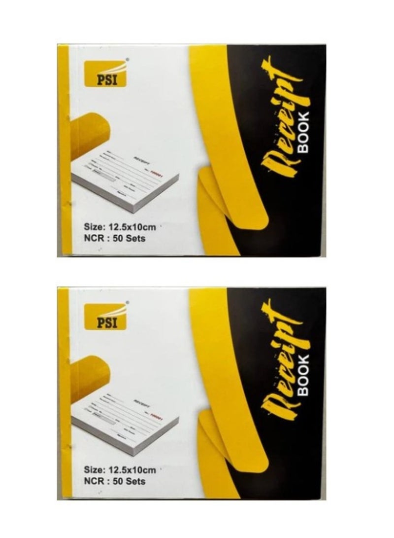 دفتر إيصالات من قطعتين مع 50 ورقة