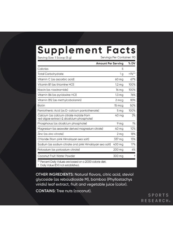 Sports Research Hydrate Electrolytes Powder Cherry Pomegranate (90 Servings)