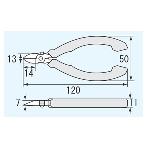 Engineer مقصات جانبية دقيقة 4.75" من ENGINEER، أدوات قطع احترافية، قواطع مسطحة آمنة ضد الكهرباء الساكنة، فكوك من الفولاذ الكربوني المعالج. صنع في اليابان. NS-04 - Image 3