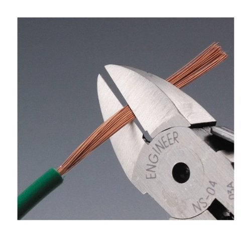 Engineer مقصات جانبية دقيقة 4.75" من ENGINEER، أدوات قطع احترافية، قواطع مسطحة آمنة ضد الكهرباء الساكنة، فكوك من الفولاذ الكربوني المعالج. صنع في اليابان. NS-04 - Image 4