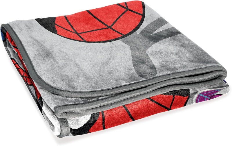 Jay Franco Spidey & His Amazing Friends Plush Throw Blanket - Measures 50 x 60 Inches - Kids Super Soft Fleece Bedding Features Ghost Spider Gwen & Miles Morales - Image 4