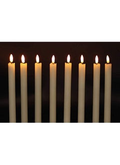 FASHION MANIA Flameless Taper LED Candles Light With Remote Control Battery Operated Led Warm 3D Wick Light Window Candles (Pack of 6)  - Image 4