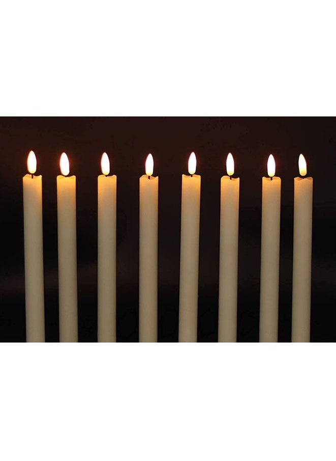 Flameless Taper LED Candles Light With Remote Control Battery Operated Led Warm 3D Wick Light Window Candles (Pack of 6)