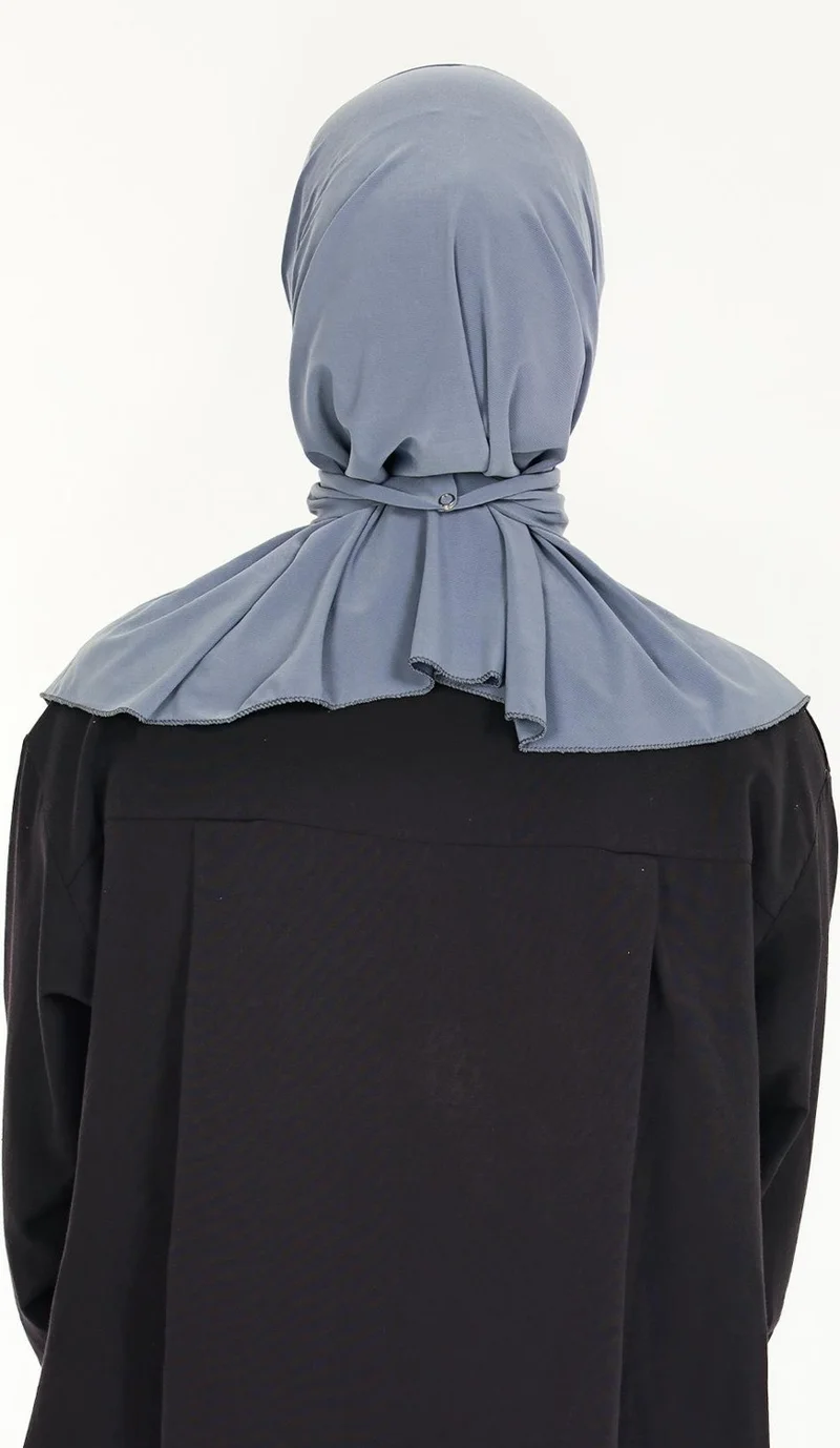 Sensu Women's Hijab Ready Made Hijab Bonnet Shawl with Snap Fasteners