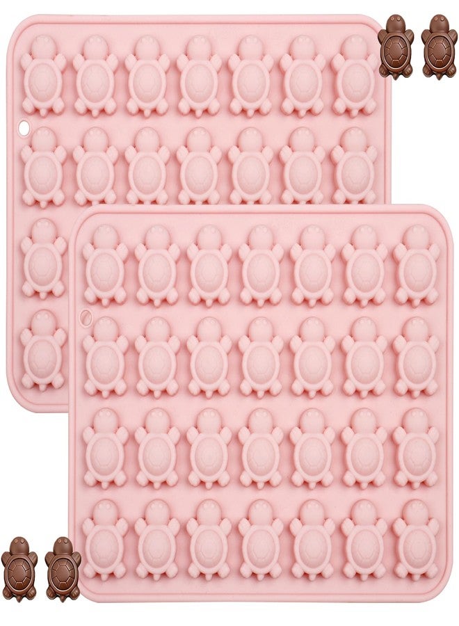 Vrthske 2PCS Silicone Mini Turtle Molds, 28-Cavity Sea Tortoise Candy Molds for Chocolate, Gummy, Ice Cube, Wax, Resin, Cake Decoration - Image 1