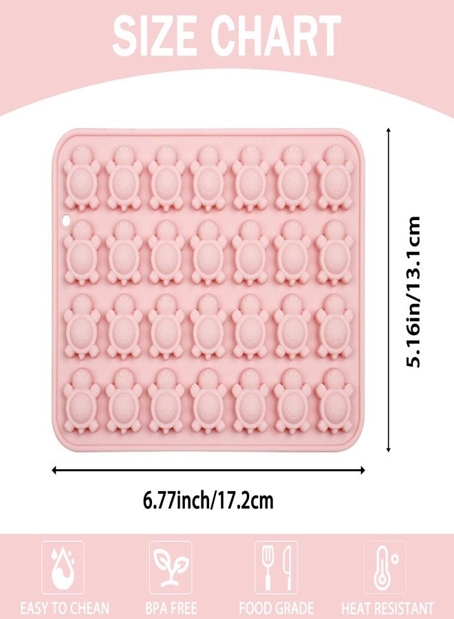 Vrthske 2PCS Silicone Mini Turtle Molds, 28-Cavity Sea Tortoise Candy Molds for Chocolate, Gummy, Ice Cube, Wax, Resin, Cake Decoration - Image 2
