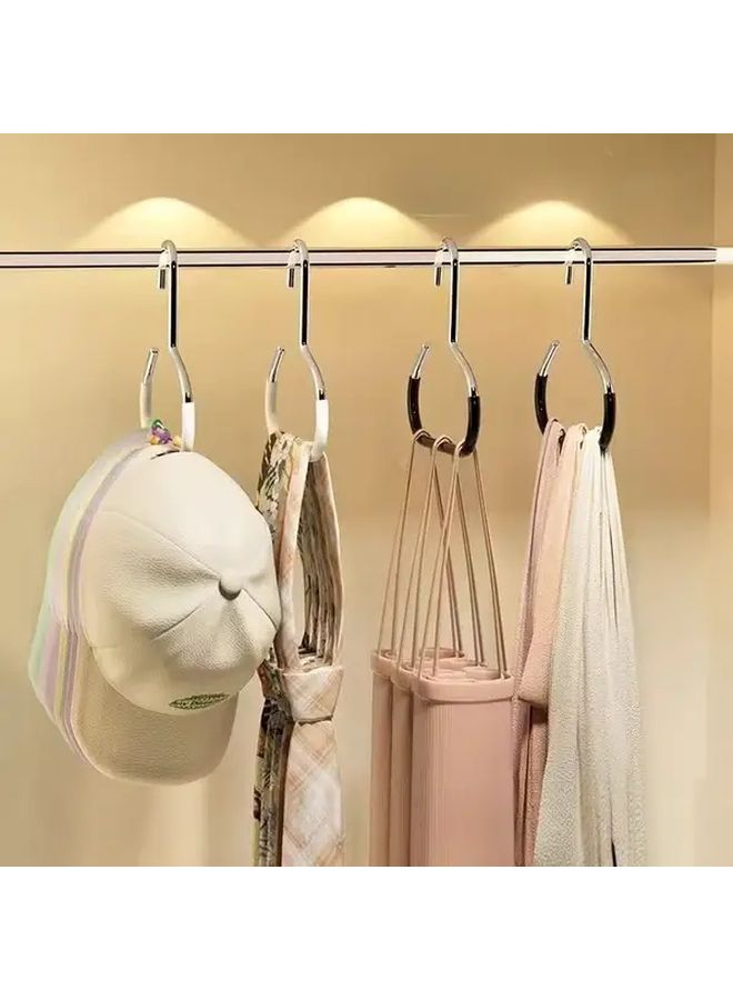 A Set Of 5 White Scarf And Tie Storage Compartments For Wardrobe Organizing Scarves Belts And Other Accessories - Image 1