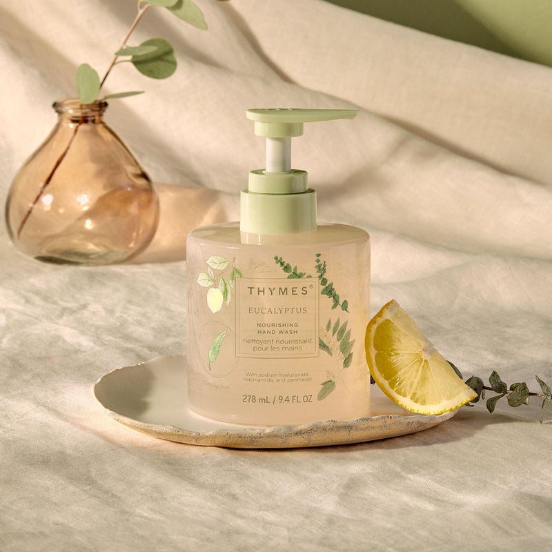 Thymes Nourishing Hand Wash - Liquid Hand Soap for Bathroom or Kitchen - Liquid Soap with Notes of Eucalyptus Oil, Lemon, Petitgrain, Bergamot, Lemongrass, & Lush Fir (Eucalyptus, 9.4 fl oz) - Image 2