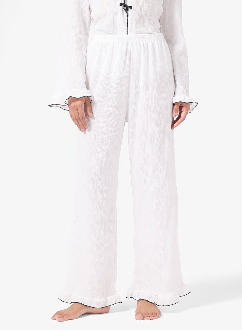 Ginger Bow Detail Knitted Top & Pyjama Set - Image 4