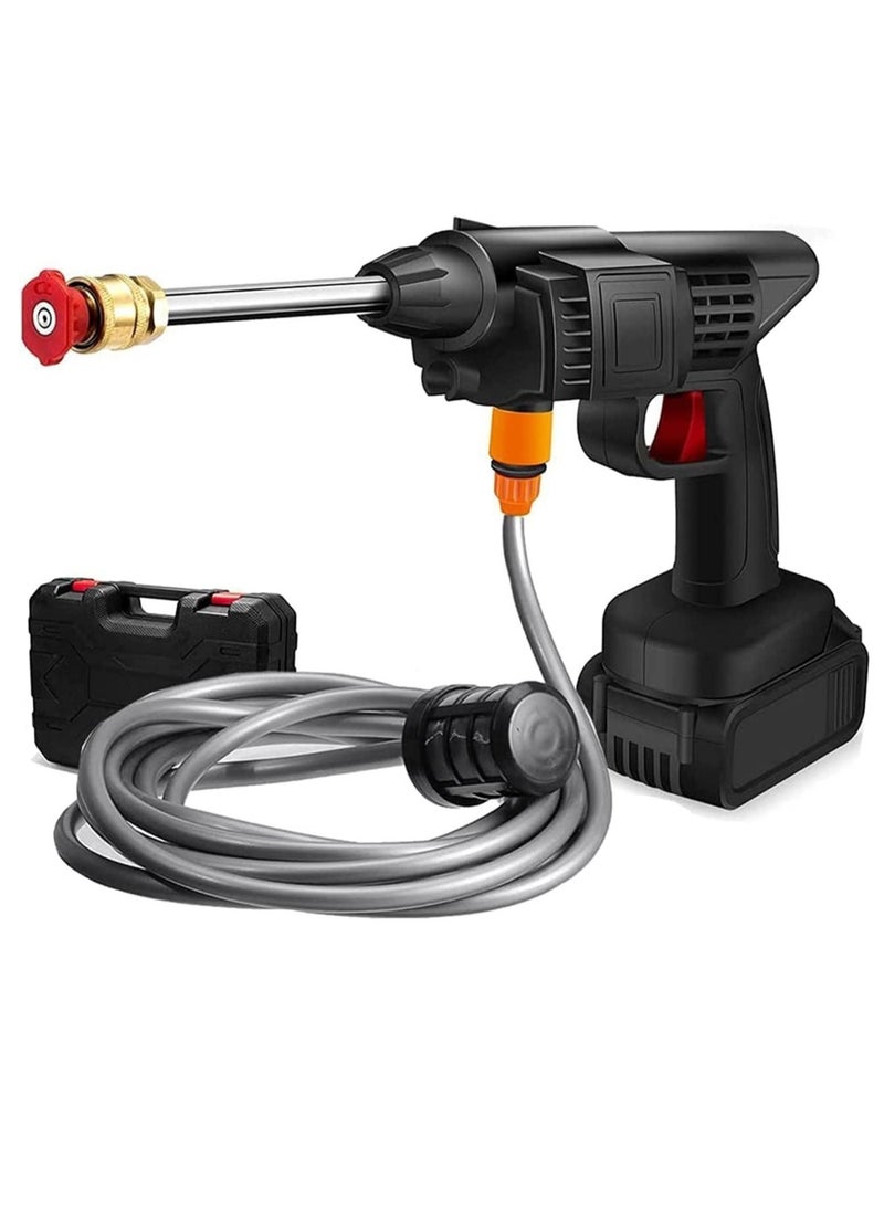 ELTRAZONE Cordless 48V Electric High Pressure Car Washer Manual Rechargeable Car Washing Machine with Adjustable 3-in-1 Nozzle and Hose Pipe for Washing Cars Watering Flowers Cleaning Floors - Image 1