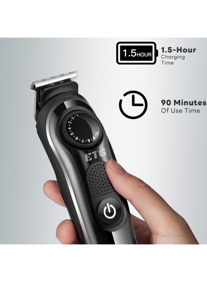 ETG Trimmer for Men, 5-in-1 Hair Trimmer, Showerproof Body Shaver and Groomer for Sensitive Areas, Safe All-in-One Style Kit for Body, Underarms, Beard, Face, and Nose Hair - Image 5