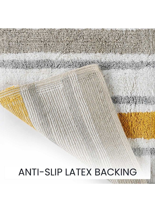 SASHAA WORLD Tufted Colored Striped Bath Mat (50X80 Cm, Multi, 70% Cotton, 30% Polyester) - Image 5