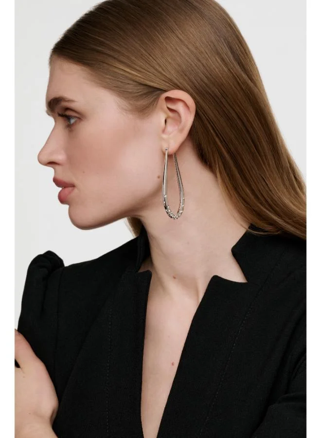 Karen Millen Crystal Sprinkle Loop Earring