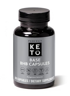 Perfect Keto Perfect Keto Exogenous Ketones Capsules, Gluten Free BHB Salts Supplement for Ketosis & Fasting, Electrolytes for Hydration, Caffeine Free Energy, Keto Diet, Focus & Workout Support, 60 Count  - Image 1