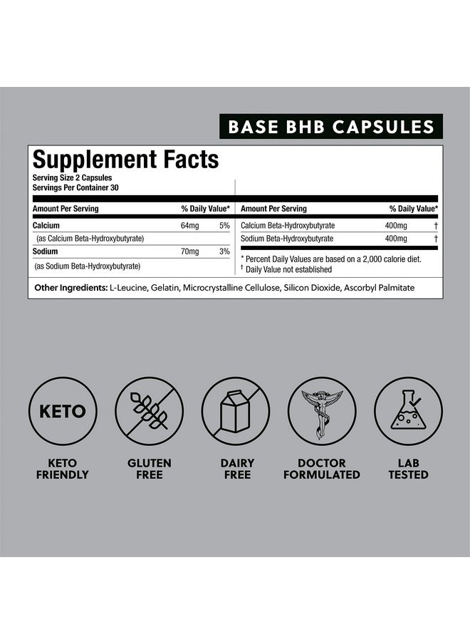Perfect Keto Perfect Keto Exogenous Ketones Capsules, Gluten Free BHB Salts Supplement for Ketosis & Fasting, Electrolytes for Hydration, Caffeine Free Energy, Keto Diet, Focus & Workout Support, 60 Count  - Image 2