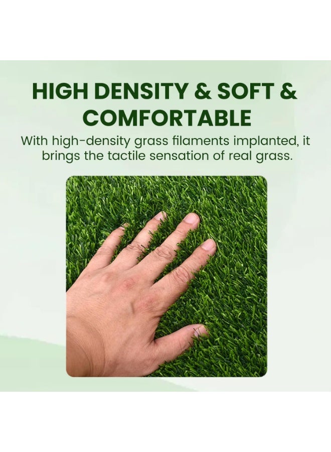 Meetion Artificial Grass Carpet,0.5m(50cm) x 0.5m(50cm) Realistic Fake Grass Soft,Comfortable,Grass Pad Rugs for Garden Indoor Outdoor Lawn Decoration - Image 4