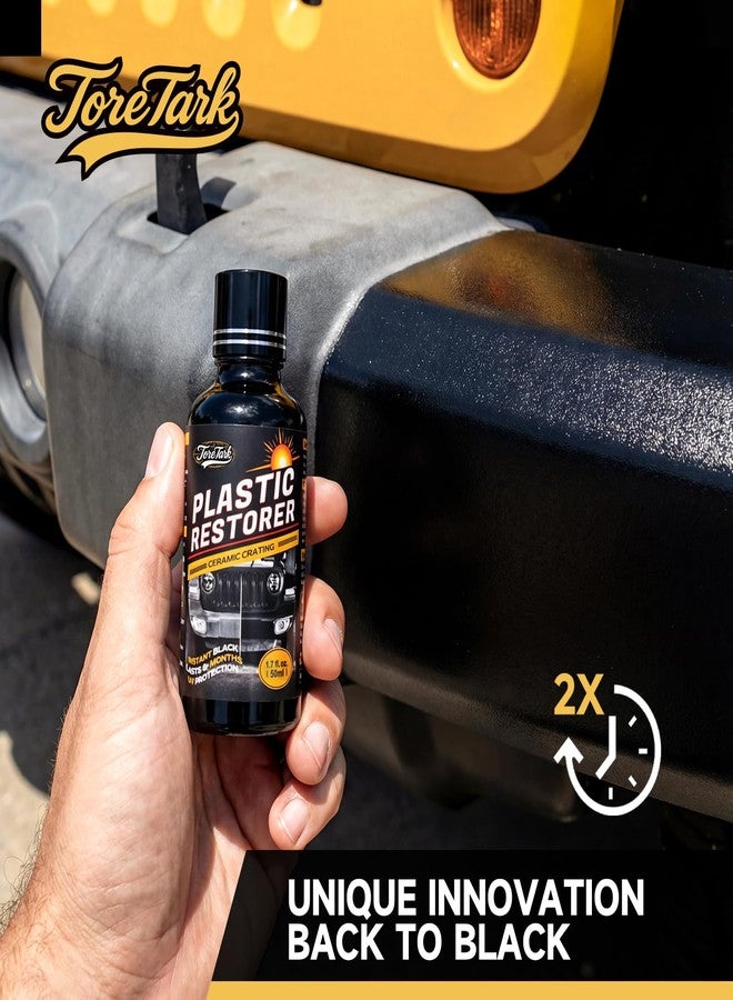 toretark Plastic Trim Restorer for Car, Restore Your Automotive Exterior Protect Paint, Vinyl, Rubber and Black Plastic Helps Hide Scratches Safe for Cars, Trucks, Motorcycles 50ML - Image 2