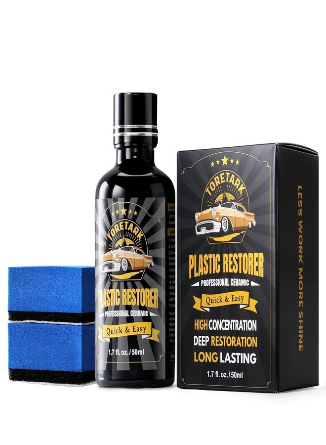 toretark Plastic Trim Restorer for Car, Restore Your Automotive Exterior Protect Paint, Vinyl, Rubber and Black Plastic Helps Hide Scratches Safe for Cars, Trucks, Motorcycles 50ML - Image 1