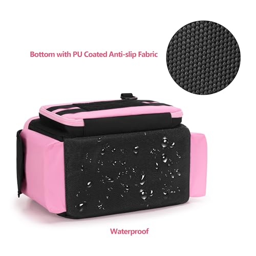 Rexmica Pink Tool Bag for Women, Tool Storage Organizer with Anti-friction and Thick Padded Bottom, Tactical Range Bag, Multi-functional Work Bag for Repairman, Electrician, Carpenters, Pink - Image 5