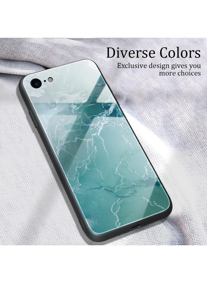 S-TOP Case For iPhone SE 2022 / SE 2020 / 8 / 7 Marble Pattern Glass Protective Case - Image 2