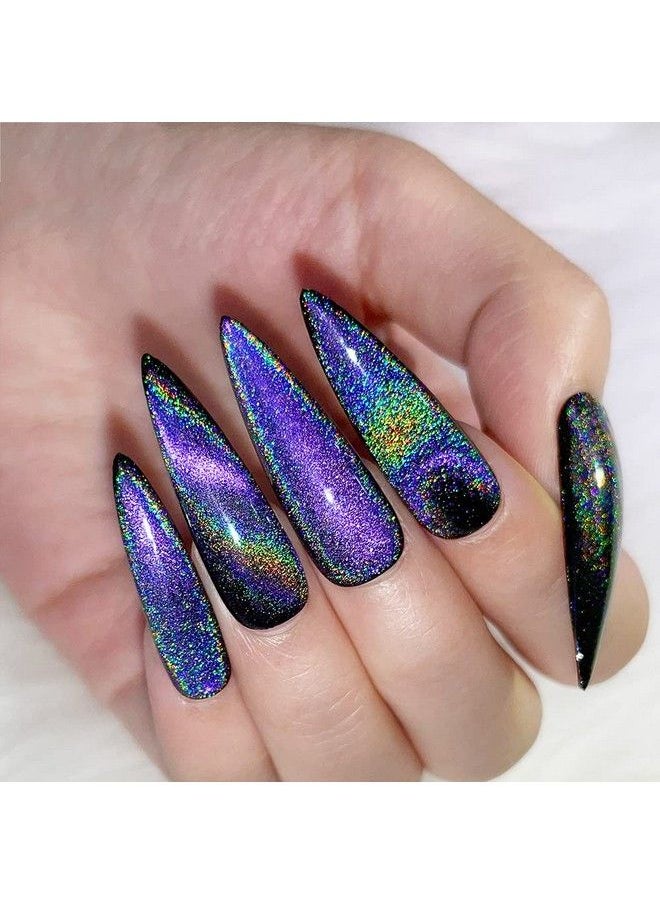 MIZHSE - 10Ml Universal Rainbow Cat Eye Gel Nali Polish Laser Holographic 9D Cat Eye Gel Polish Soak Off Led Uv Gel Nail Art Varnish With Magnetic (Wnxcmy) - Image 1