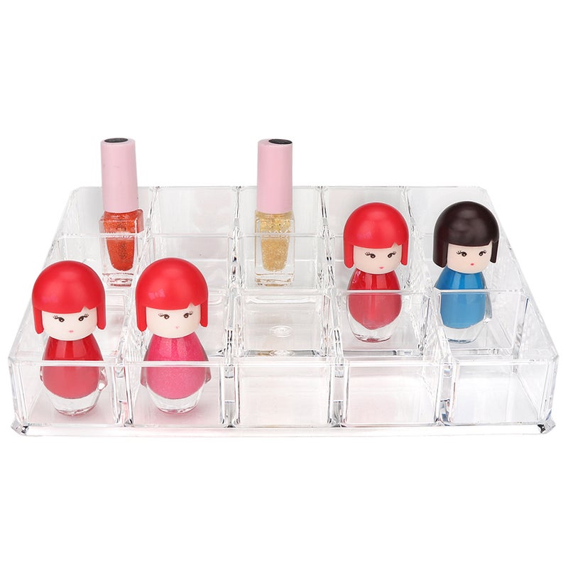 15 Grids Nail Polish Display Holder Lipstick Cosmetics Storage Box Organizer Makeup Tool - Image 2