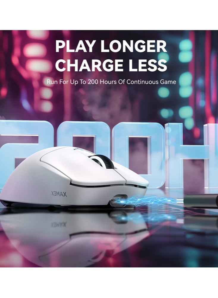 Attack Shark - X3MAX Wireless Gaming Mouse,PixArt PAW3950 42000 DPI,49g Ultralight Tri-Mode(BT5.4/2.4GHz/Wired), 1K Polling Rate Programmable Computer Mice for PC/MAC/Win - Image 1