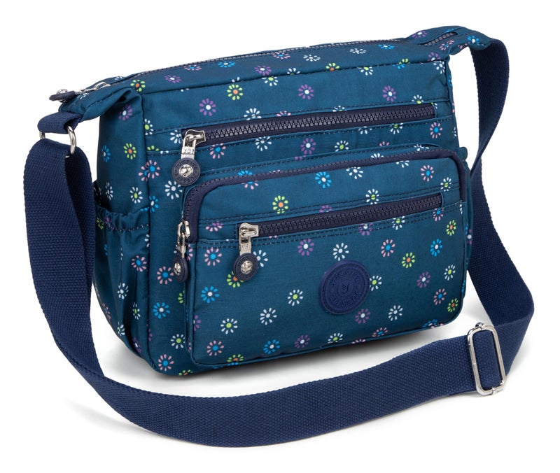 Pealwel Women Shoulder Handbag Roomy Multiple Pockets Bag Ladies Crossbody Purse Tote Top Handle Satchel(Luckly Star Floral) - Image 4