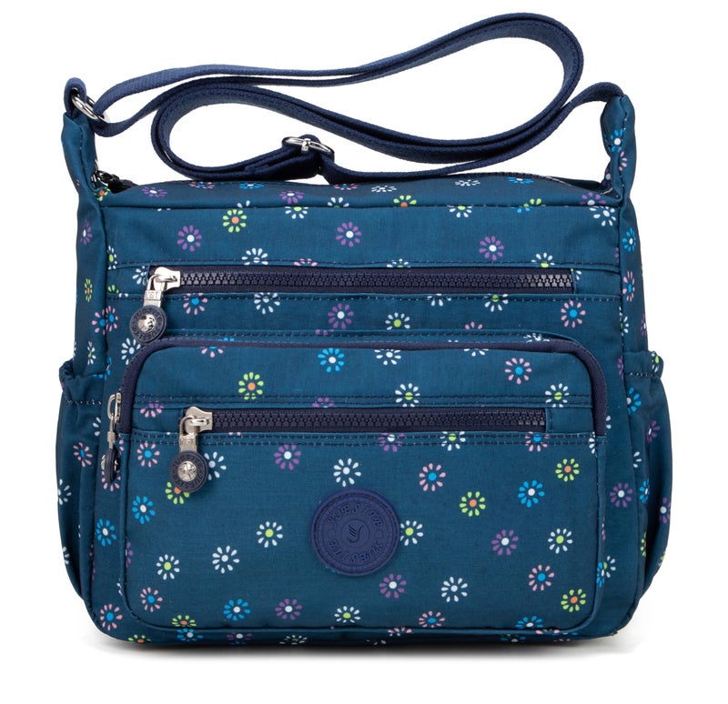 Pealwel Women Shoulder Handbag Roomy Multiple Pockets Bag Ladies Crossbody Purse Tote Top Handle Satchel(Luckly Star Floral) - Image 1