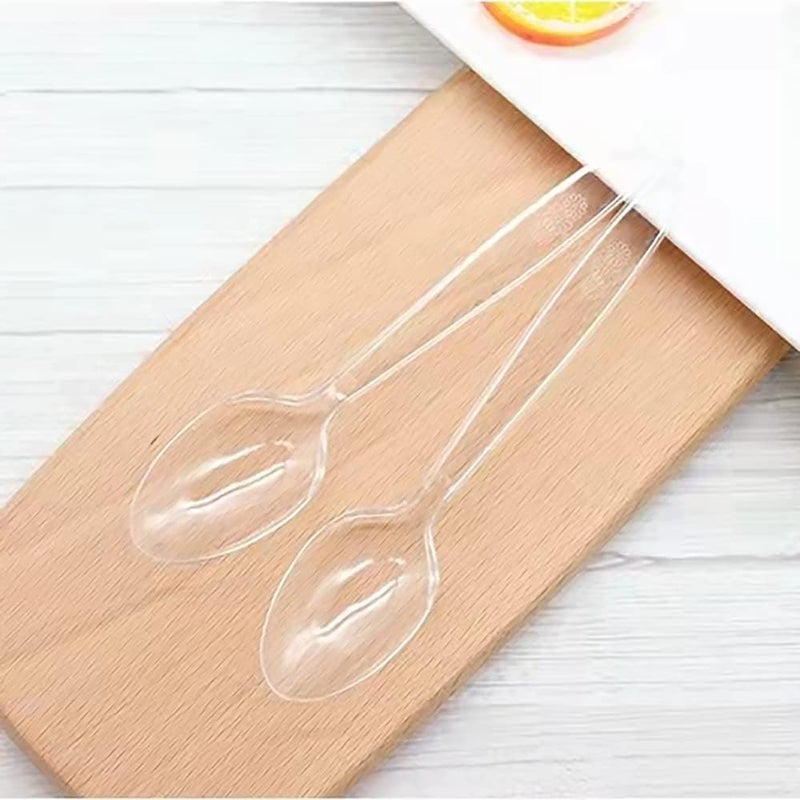 MOACOCK 300 Count Plastic Silverware  Heavy Weight Plastic Forks Spoons Disposable Utensils Cutlery Set for Wedding Party Supplies Everyday Use - Image 5