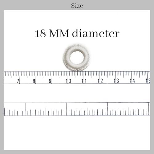 EmbroideryMaterial 100 Pcs Acrylic Embroidery Mirrors for Craft, DIY, Dress Designing, Jewellery Making, Saree Embellishments & Decorative Projects (White, 18MM) - Image 2