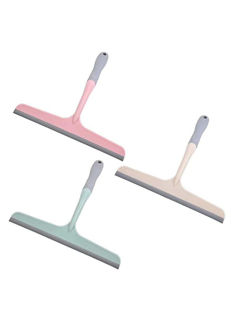ماركة غير محددة 3 Pack of Squeegee for Shower, Hand Held Rubber Glass Shower Squeegee, with Hanging Hole Squeegee for Shower, Glass Door, Car Windows, Multifunctional Squeegee Tool  - Image 1