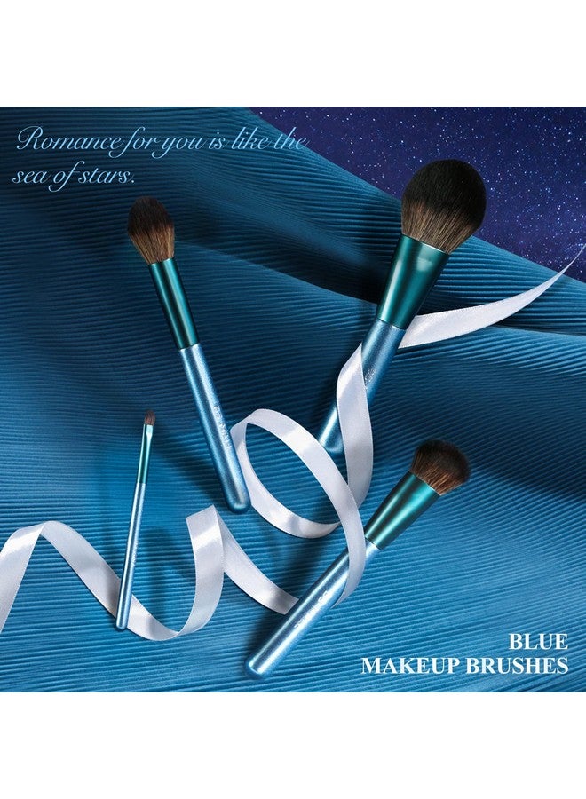 BS Mall Bs-Mall Makeup Brush Set 14Pcs Premium Synthetic Professional Makeup Brushes Foundation Powder Blending Concealer Eye Shadows Blush Makeup Brush Kit Deep Starry Blue - Image 2