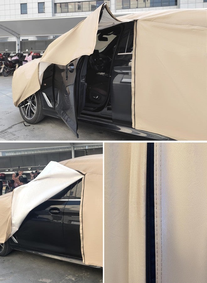 JURMON Heavy Duty Outdoor Car Cover Custom Fit for Chevy Silverado,Windproof All Weather Waterproof Sun Rain UV Dust Snow Protection Outdoor Car Covers - Image 5
