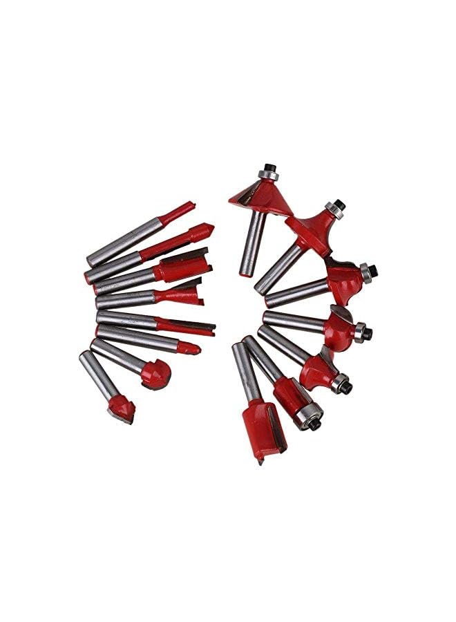 PROMASS Pieces 6.35mm Woodworking Carbide Router Bit sets (1/4 inch Shank)  - Image 3