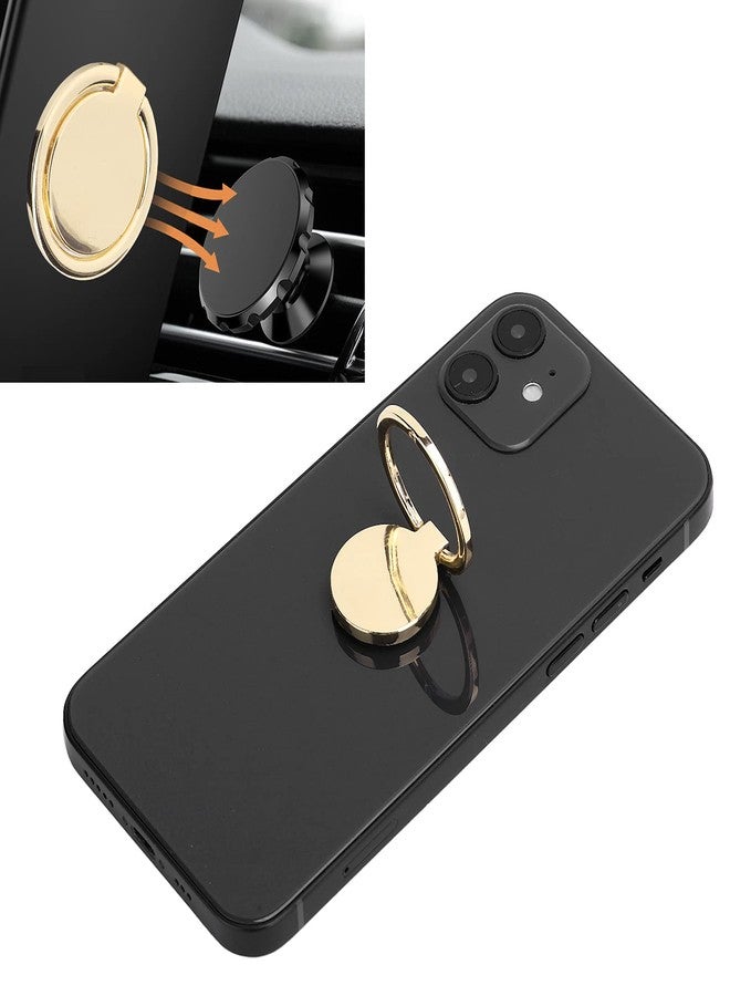 Zopsc Cell Phone Ring Holder, 360 Degree Rotation Finger Ring Kickstand Metal Phone Grip for Magnetic Car Mount Compatible with Most of Phones, Tablets and Case (Gold) - Image 5