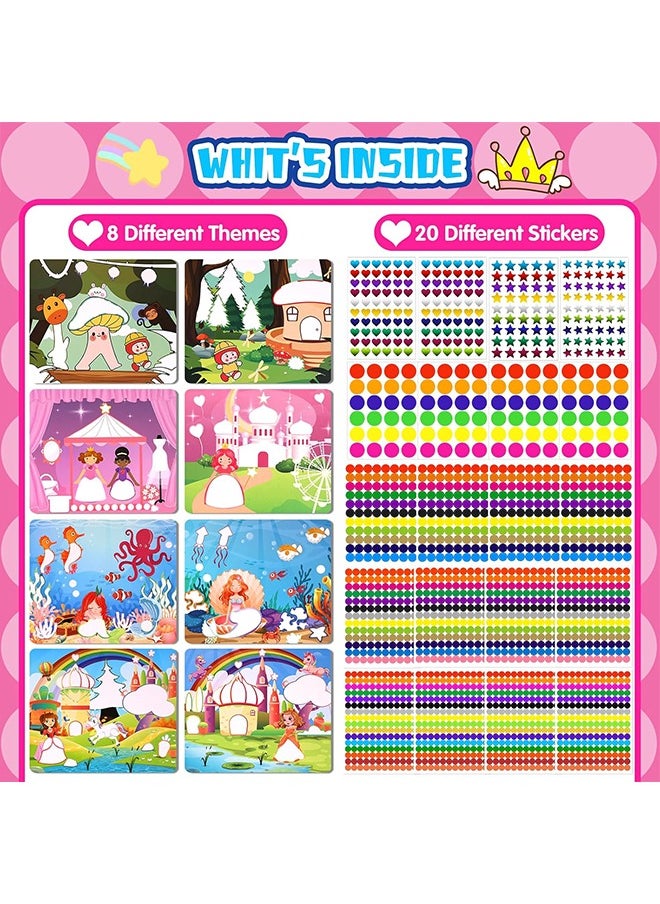 Lemon Sticker Book Kit for Kids, Unique Sticker Activity with DIY Craft Kits, Arts and Crafts for Kids Featuring Unicorns and Princesses, Crafts for Kids Ages 3-7, Toddler Sticker Paper Girl Gifts  - Image 3