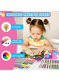 Lemon Sticker Book Kit for Kids, Unique Sticker Activity with DIY Craft Kits, Arts and Crafts for Kids Featuring Unicorns and Princesses, Crafts for Kids Ages 3-7, Toddler Sticker Paper Girl Gifts  - Image 5