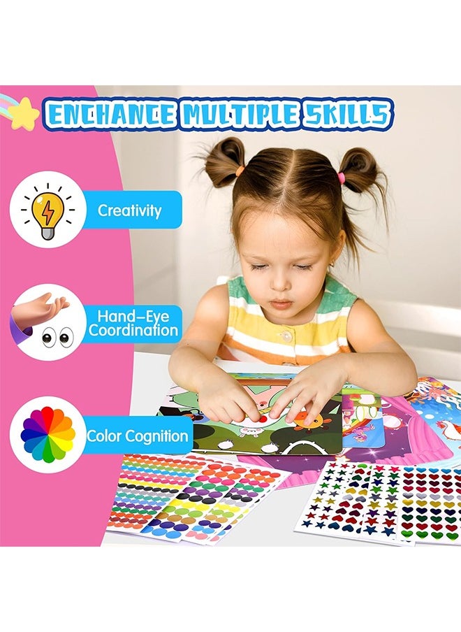 Lemon Sticker Book Kit for Kids, Unique Sticker Activity with DIY Craft Kits, Arts and Crafts for Kids Featuring Unicorns and Princesses, Crafts for Kids Ages 3-7, Toddler Sticker Paper Girl Gifts  - Image 5
